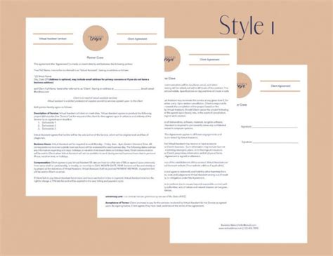 Professional Assistant Contract Template Word Example Steemfriends