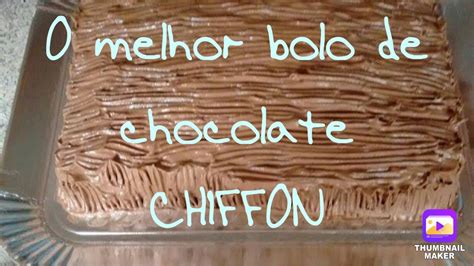 Bolo Chiffon De Chocolate Profissional Bolo Chiffon De Chocolate Para