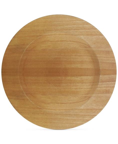 American Atelier Jay Import Brown Faux Wood Charger Plate Macys