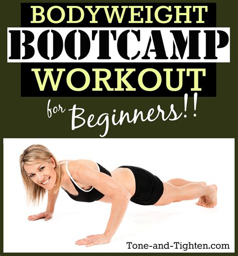 30 Minute Beginner Bodyweight Bootcamp Workout Tone And Tighten