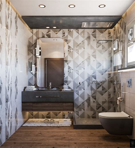 Contemporary master bedroom Bathroom on Behance