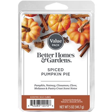 Spiced Pumpkin Pie Scented Wax Melts Better Homes And Gardens 5 Oz