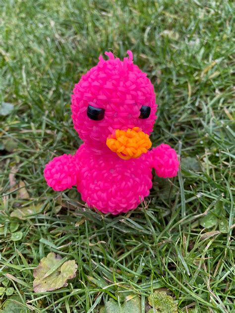 Loomigurumi Duck And Baby Duck Rainbow Loom Animal Etsy