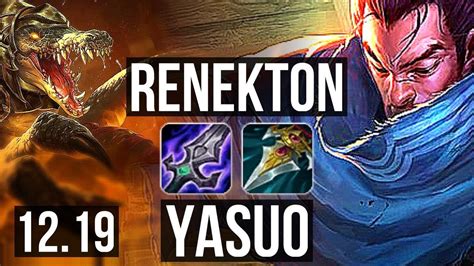 Renekton Vs Yasuo Mid M Mastery Games Kr Master