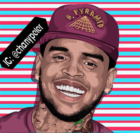 Vector cartoon artwork of CHRIS BROWN drawn by me, follow me on ...