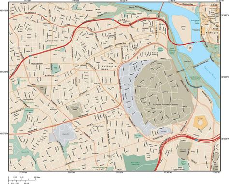 Arlington VA Map in Adobe Illustrator Vector Format – Map Resources