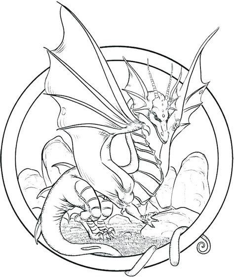 Dragon Head Coloring Pages For Adults