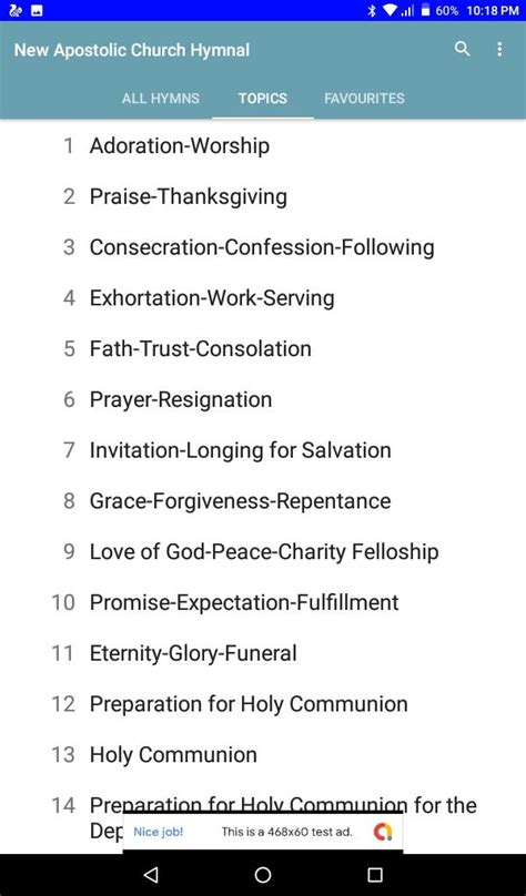 New Apostolic Church Hymnal for Android - Download