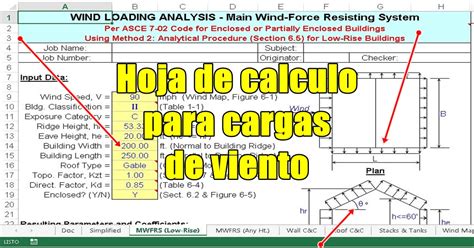 Hoja De Calculo Para Cargas De Viento