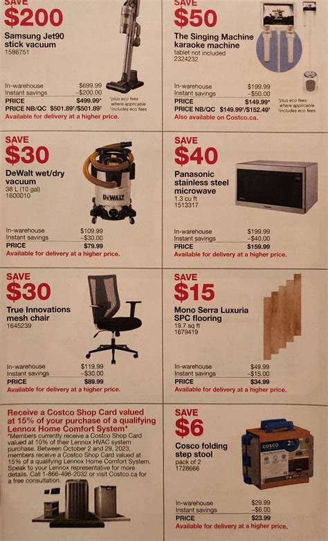 Costco East Flyer Sales Preview Oct 2nd 29th 2023 Costco East Fan Blog