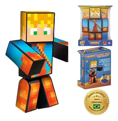 Boneco Lopers 25cm Minecraft Brinquedo Gamer Jogo Original Frete grátis