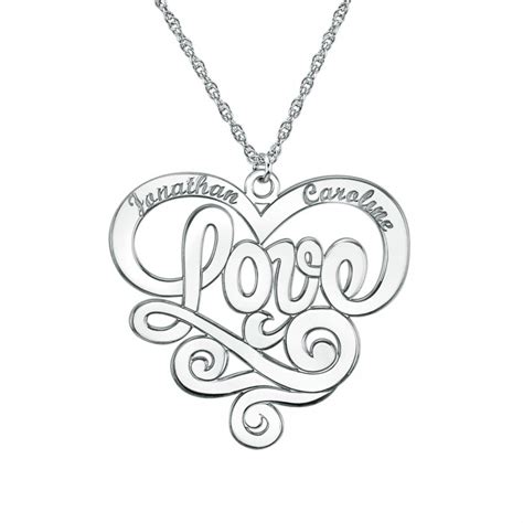 Love Pendant 35x37mm Personalized Jewelry