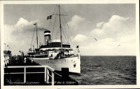 Ansichtskarte Postkarte Nordseebad Cuxhaven Dampfer Akpool De