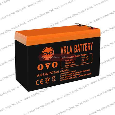 Baterai UPS OVO VA12 7 2A 12V 7 2Ah VRLA Battery Maxi Komputer