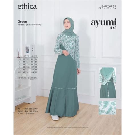 Jual Gamis Ethica Terbaru Ayumi Dress Cantik Dan Anggun