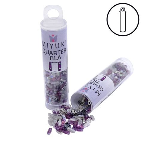 Miyuki Quarter Tila Mix 7 2g Tube Purple Beads And Beading