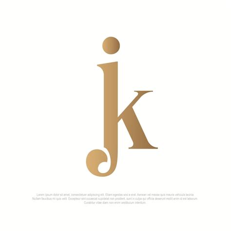 Logotipo De La Letra Jk Vector Premium