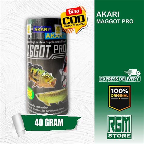 Jual AKARI MAGGOT PRO 40gr PAKAN MAKANAN IKAN MAGOT ARWANA LOUHAN