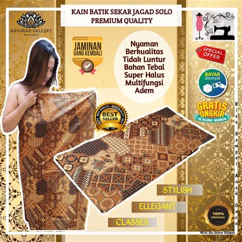 Jual Kain Batik Motif Sekar Jagad Premium Quality Best Seller Termurah