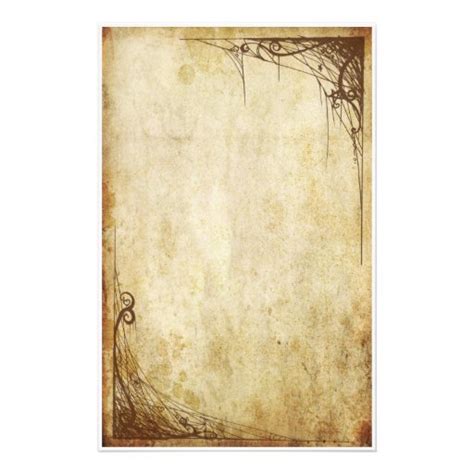 Vintage Borders Webs Customized Stationery Zazzle