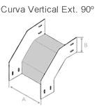 Curva Vertical Externa Para Eletrocalha X Mm Central El Trica