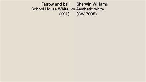 Farrow And Ball School House White 291 Vs Sherwin Williams Aesthetic