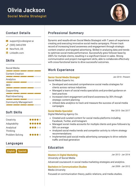 Social Media Strategist Resume Examples For Best Tips