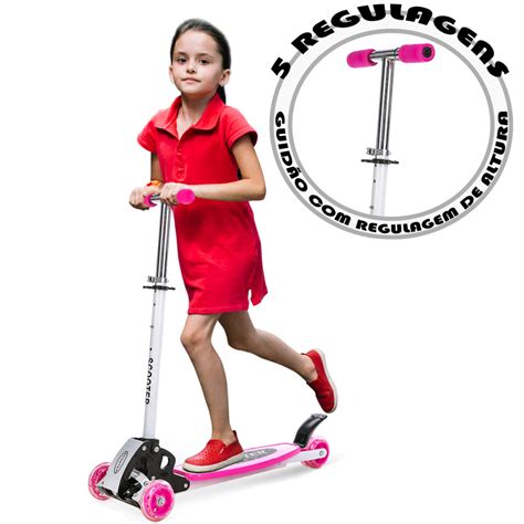 Patinete Infantil Rodas Ajust Vel Para Crian As Refor Ado At Kg