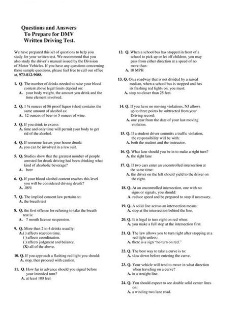 What Are All Answers To The Permit Test Questions Florida Pe