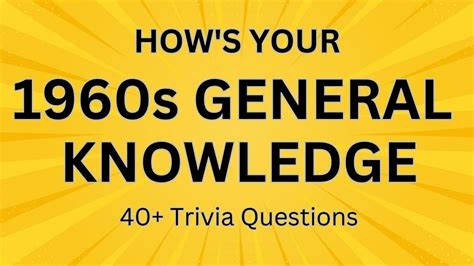 Only A BABY BOOMER Will Be Able To Answer These 1960s TRIVIA QUESTIONS