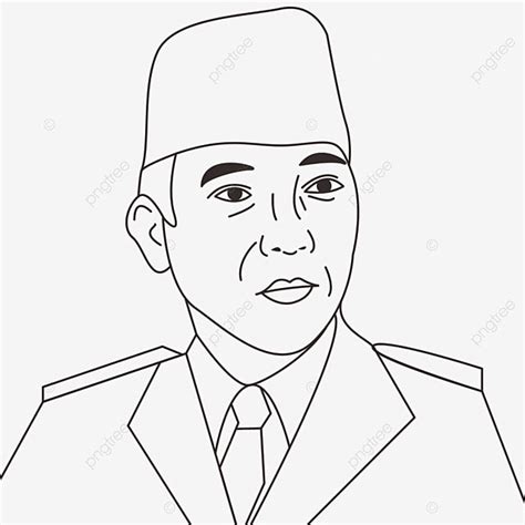 Foto Sketsa Soekarno Antoni Gambar