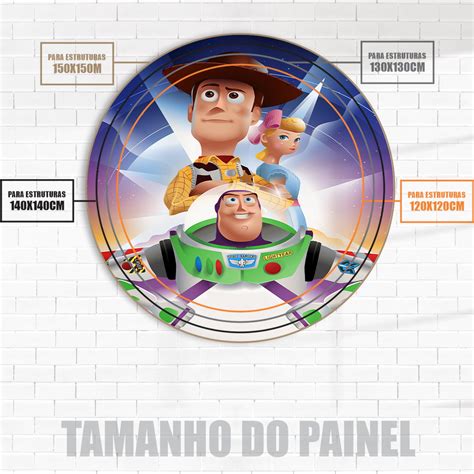 Painel Sublimado Redondo 150cm Veste Fácil Toy Story Elo7