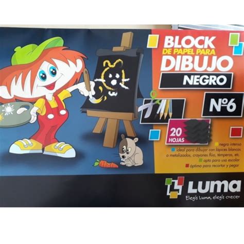 Block LUMA NEGRO N6 20 Hojas Comprar En Quick Office