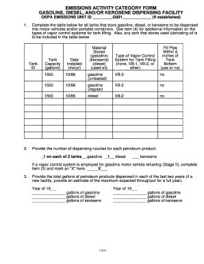 Fillable Online Wwwapp Epa Ohio Emissions Activity Category Form