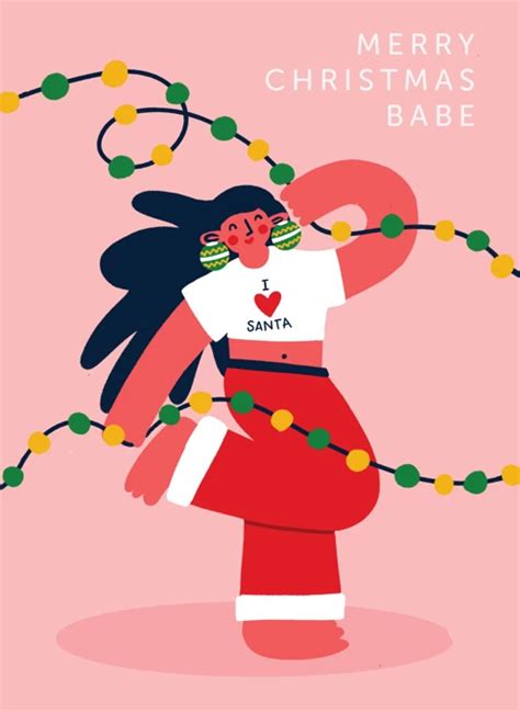 Merry Christmas Babe By Lucy Maggie Designs Cardly