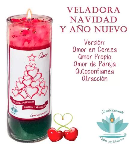 Veladora Navidad Y A O Nuevo Amor En Cereza Navide A Mercadolibre