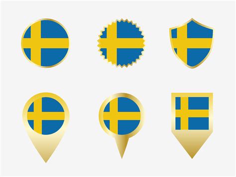 Vector flag set of Sweden. 22805376 Vector Art at Vecteezy