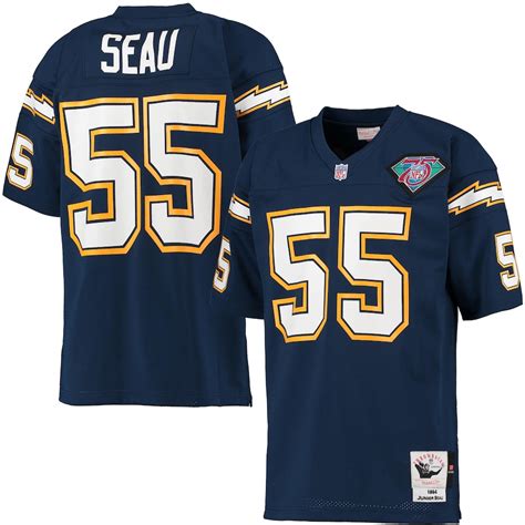 Junior Seau San Diego Chargers Mitchell & Ness Authentic Throwback ...