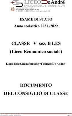 DOCUMENTO DEL CONSIGLIO DI CLASSE CLASSE V Sez BLES Liceo Economico