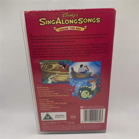 DISNEY S Sing Along Songs UNDER THE SEA VHS Grelly USA