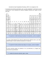 Cuestionario Propiedades Periodicas Formato Docx Actividad En