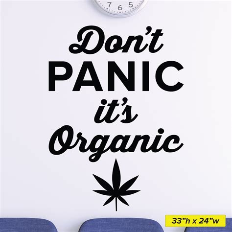 Don T Panic It S Organic Wall Decal 0530 CBD Decal Etsy