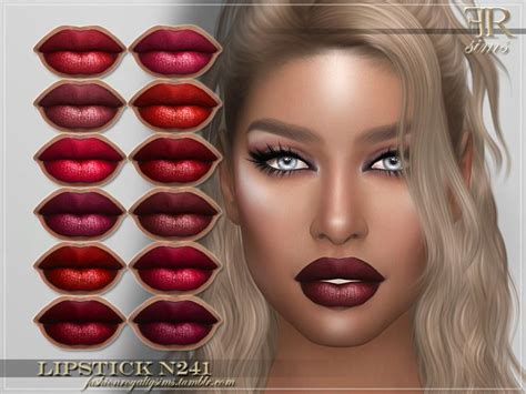 Fashionroyaltysims Lipstick N241 In 2024 Sims 4 Cc Makeup Makeup Cc