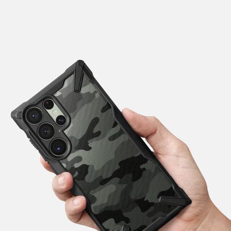 Ringke Fusion X Design Camo Black Case For Samsung Galaxy S23 Ultra