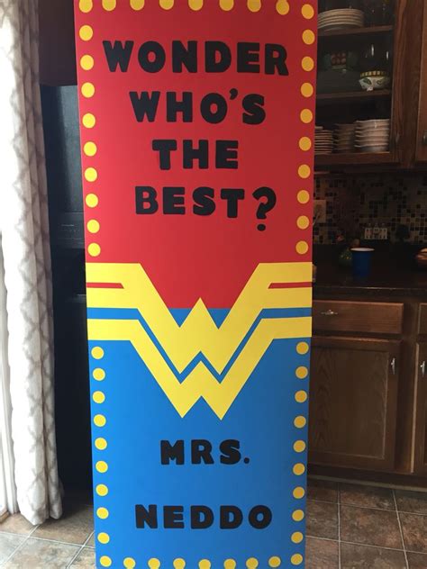 Teacher Appreciation Door Decoration Wonder Woman Super Hero