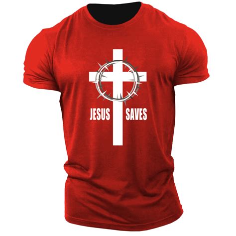 Jesus Saves Cross Graphic T Shirt Elephant Jay