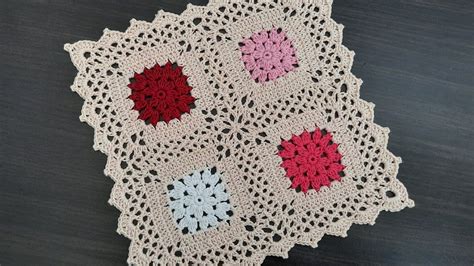 Crochet Motif Rajutan Taplak Meja Persegi Motif76 YouTube