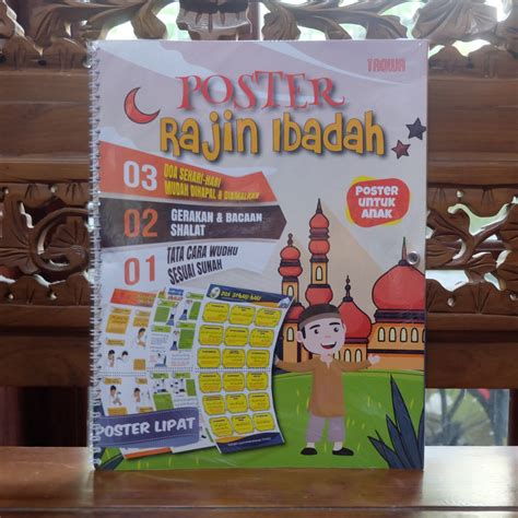 Jual POSTER RAJIN IBADAH Buku Bacaan Anak Tata Cara Wudhu Sesuai