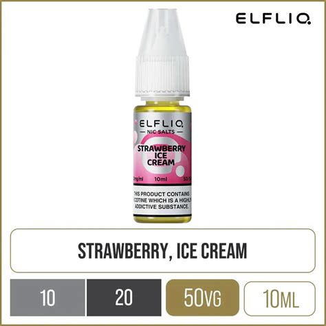 Elfliq By Elf Bar Strawberry Ice Cream E Liquid 10ml