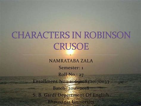 Characters in robinson crusoe | PPT